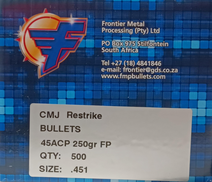 Frontier CMJ Restrike Geschosse – .451 – 250 gr Flat Point – 500 Stück – image 2