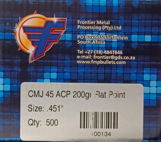 Frontier CMJ Geschosse – .451 – 200 gr Flat Point – 500 Stück – Bild 2