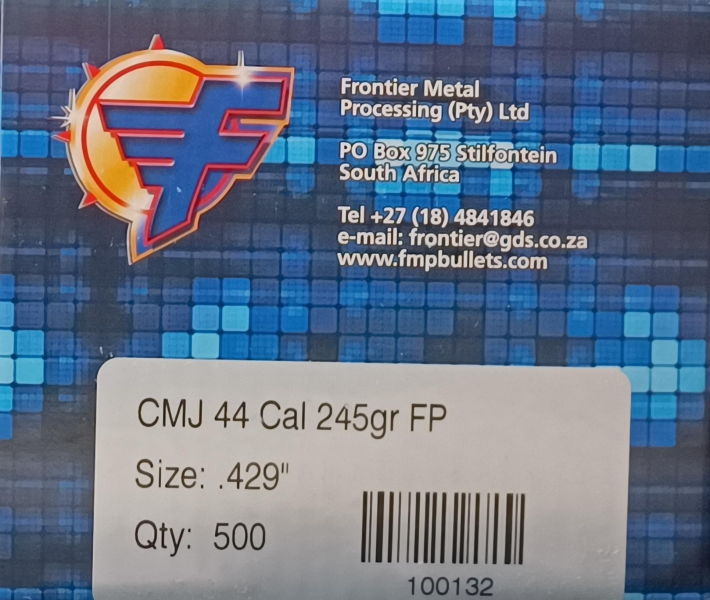 Frontier CMJ Geschosse – .44 / .429 – 245 gr Flat Point – 500 Stück – Bild 2