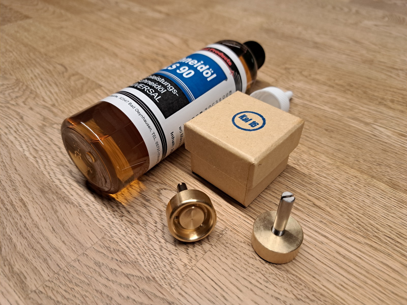 Bördelkopf Kal12 oder Kal16 inkl 150ml Spezialöl NEU Bördelwerkzeug Wiederladen, Option Hülsenhalter – Bild 2