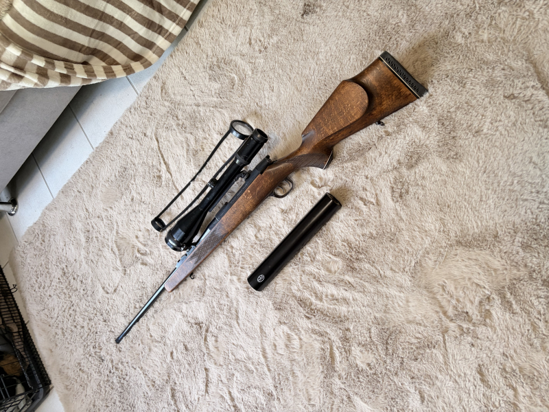 Repetierbüchse 8x68s, Zielfernrohr Swarovski 3-12x56 , Schalldämpfer – nuotrauka 2