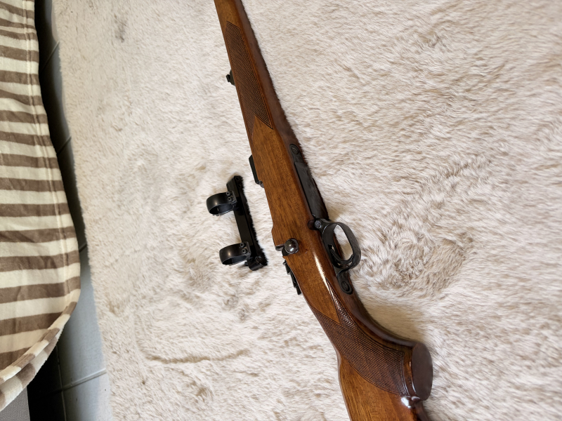 Repetierbüchse Stutzen .222rem , Schwenkmontage 30mm Ringe , Schönes Schaftholz – imagen 2