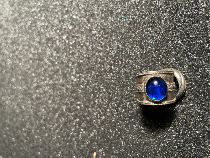 Silber Ring mit blauem Stein – Bild 2
