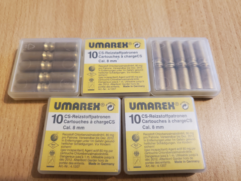 CS Reizstoffpatronen Kal. 8mm Großpackung 250 Stück – billede 2