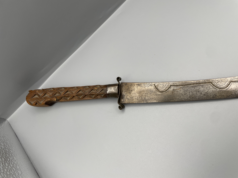 Antiker Saibel Krummschwert Orient Dolch Graviert Deko Blankwaffen – Bild 2