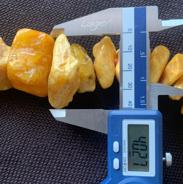 Bernsteinkette Halskette mächtig Butterscotch Natur unbehandelt 179,5 gr L: 84cm – Bild 3