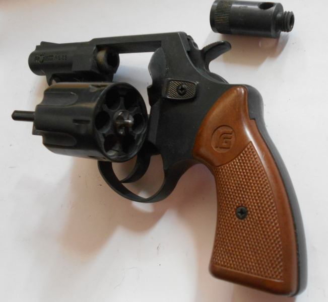 Schreckschuss Signal Revolver Röhm RG 89 9mm Knall mit Becher – Bild 3
