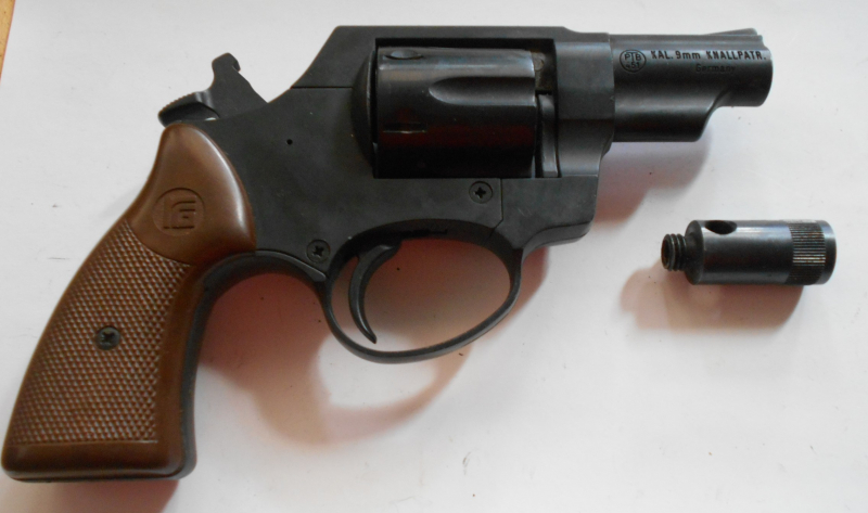 Schreckschuss Signal Revolver Röhm RG 89 9mm Knall mit Becher – Bild 2