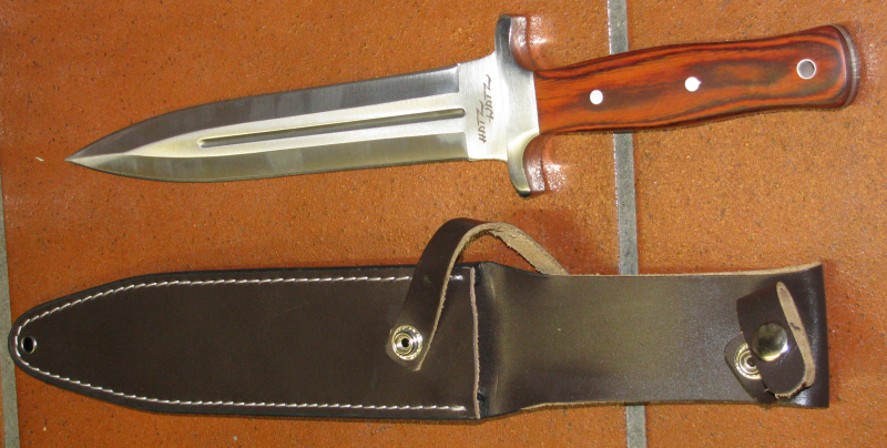 HATZ - WATZ Integral - Messer / Sautöter / Auflaufmesser mit Lederscheide – Bild 2