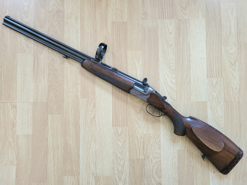 BÜHAG Suhl Bockbüchsflinte BBF 16/70 & 7x65R mit SEM Vorderring 62mm Vorderfuß für EAW Ring etc – stampa 5