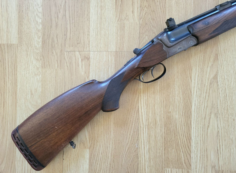 BÜHAG Suhl Bockbüchsflinte BBF 16/70 & 7x65R mit SEM Vorderring 62mm Vorderfuß für EAW Ring etc – stampa 2