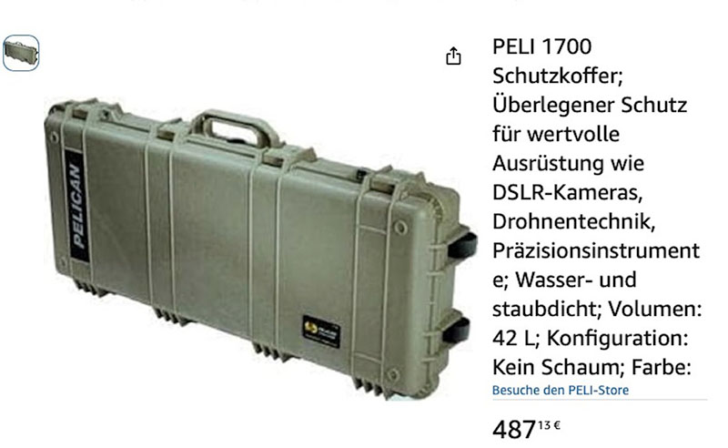 Jagdkoffer - Peli 1700 Case - ca. 96,8 x 40,6 x 15 cm Besser geht nicht NP 487€ – stampa 5