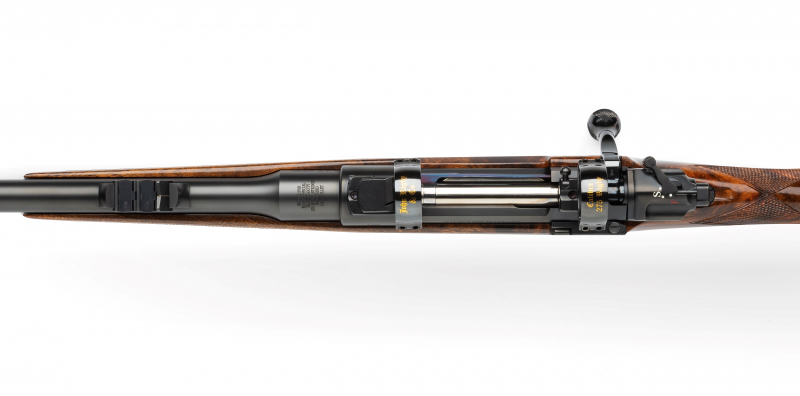 RIGBY - Highland Stalker, Kal.275 Rigby, Mauser 98 System , Echtgold, Buntgehärtet, TRAUMBÜCHSE – Bild 5
