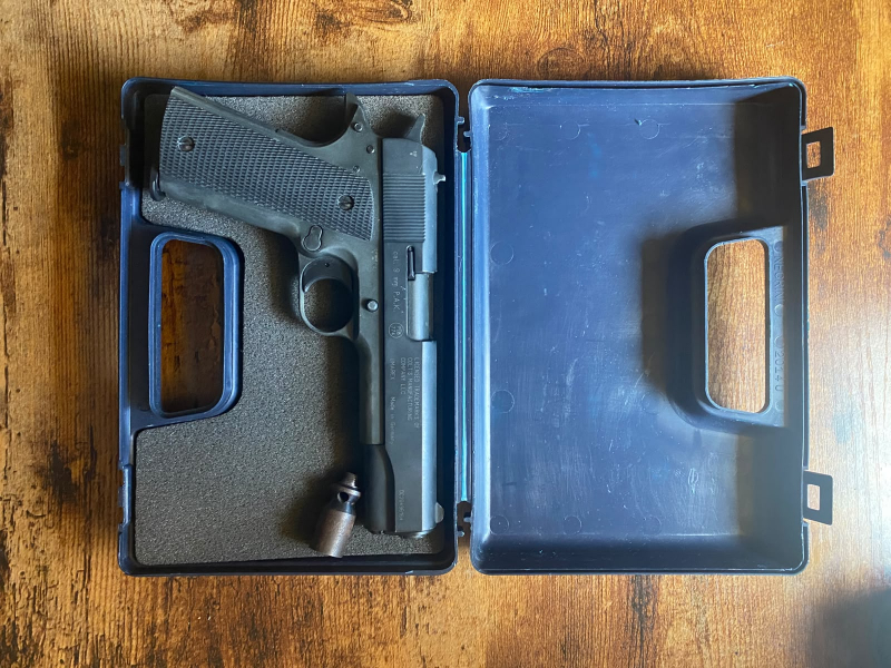 Umarex 1911 A1 Colt Schreckschuss Pistole 9mm Knall PAK brüniert – Bild 2