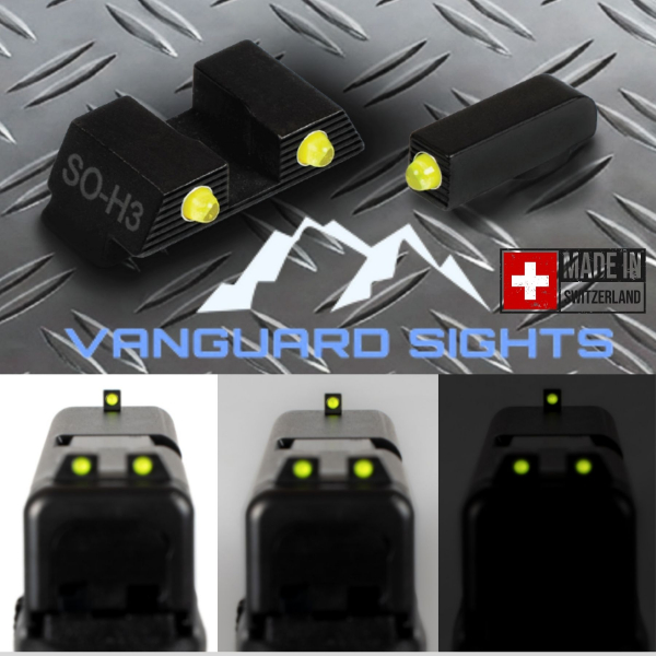 GLOCK Classic Tritium Visier Vanguard Sights Square-notch High – Bild 2