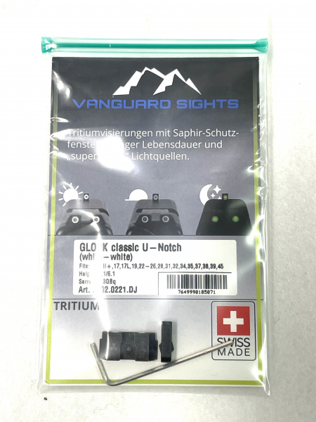 GLOCK Classic Tritium Visier Vanguard Sights U-notch – Bild 5