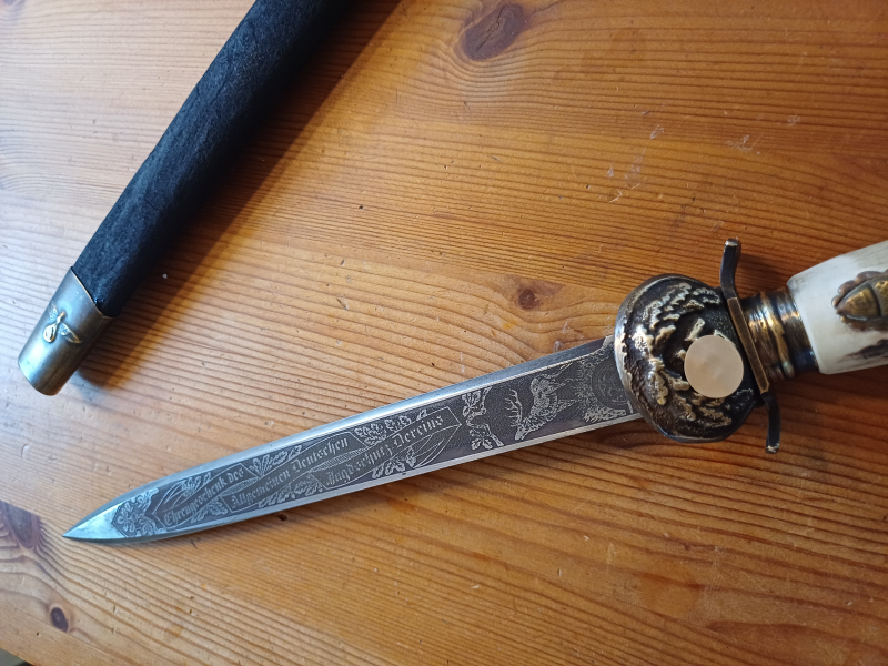 NS-Hirschfänger, Ehrengeschenk Dt. Jagdschutzverein, Eickhorn – Bild 3