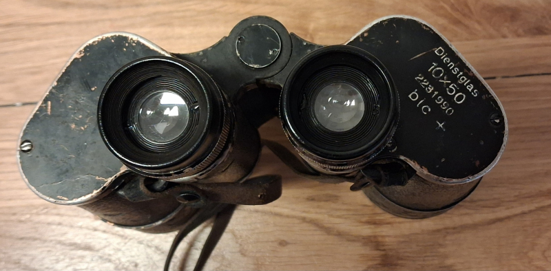 WK II Dienstglas 10x50 blc + = Csrl Zeiss Jena im ksd Köcher – imaginea 3