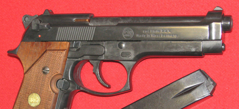Umarex Reck Schreckschuss- Pistole, eine Umarex Reck Mod. MIAMI 92 F mit der PTB 488 / 2 in 9mm P. – Bild 4
