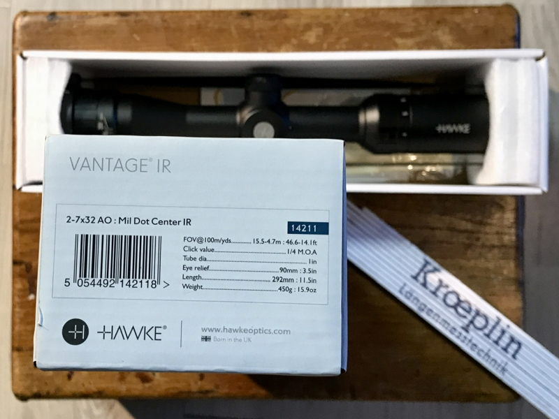 HAWKE VANTAGE IR 2-7x32 AO Mil Dot Center IR - Hawke 14211 – 2. kép