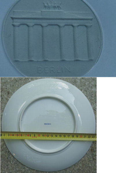 Orig. KPM-Teller Berlin Brandenburger Tor – Bild 2