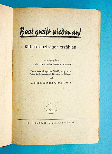 Kriegsmarine U-Boot Buch Boot greift wieder an – Bild 2