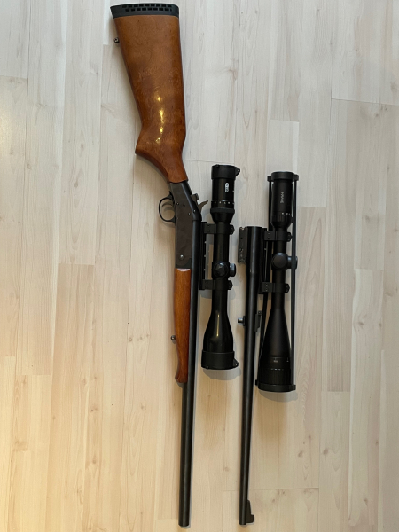 Kipplaufbüchse 45/70 m. Wechsell. .308 Win u. Montage-Schienen – Bild 2