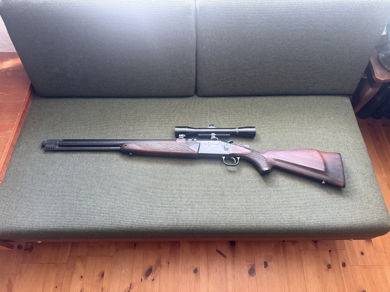 Tikka M77 Bockbüchsflinte , Kaliber 5,6x50RMag, 12/70, ZF 4x36/81, SEM – Bild 2