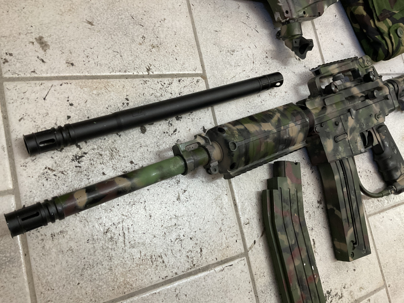 Paintball Markierer HP SPYDER .68CAL, AR15 US, 2 Magazine, 2 Läufe, mit Weste!!! – Bild 2