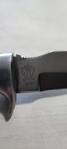 Kampfmesser Pilotenmesser BUND Bundeswehr Typ 6390 Hirschkrone Solingen – Bild 5