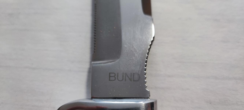 Kampfmesser Pilotenmesser BUND Bundeswehr Typ 6390 Hirschkrone Solingen – Bild 4