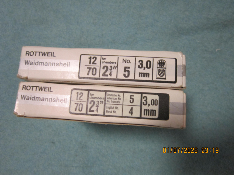Rottweil schwarze Waidmannsheil Pappe 12/70 3 mm – billede 2