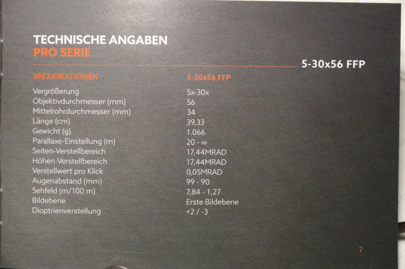 Falke Pro 5-30x56 FFP Tac OVP – Bild 4