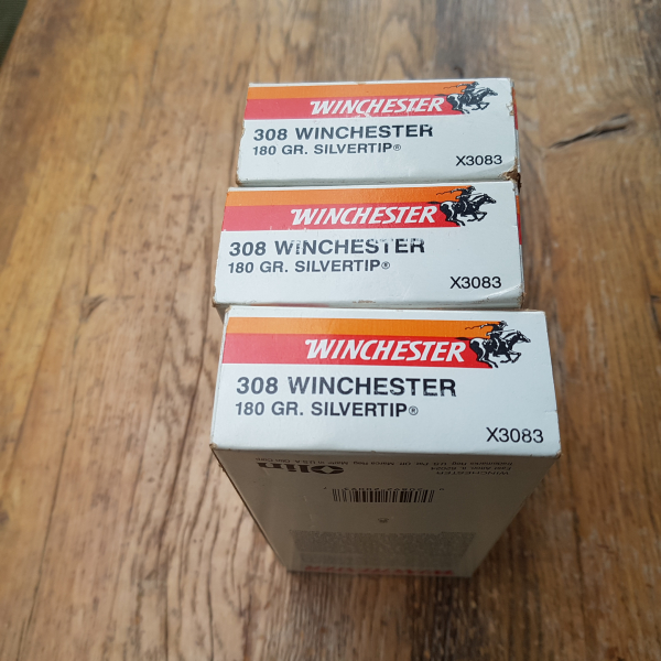 60 Stück Winchester Patronen Kal. 308 Win. 180 gr, Silvertip – Bild 2