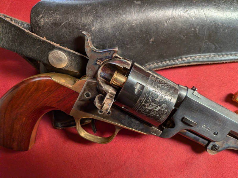 UBERTI COLT NAVY CONVERSION MIT PTB + DEKOPATRONEN + HOLSTER – Bild 4