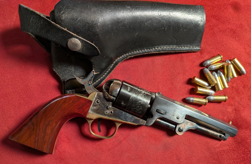 UBERTI COLT NAVY CONVERSION MIT PTB + DEKOPATRONEN + HOLSTER – Bild 2
