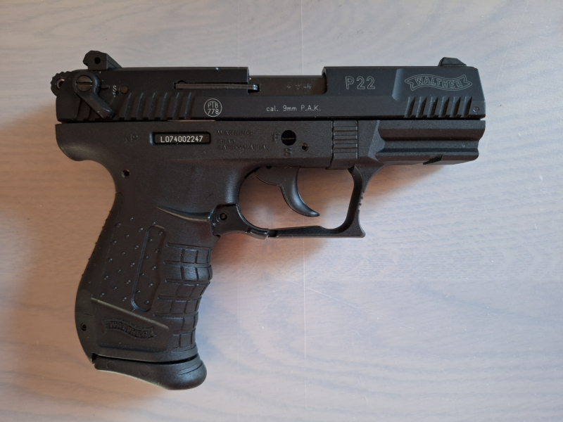 Walther P22 brüniert 9 mm PAK – Bild 2
