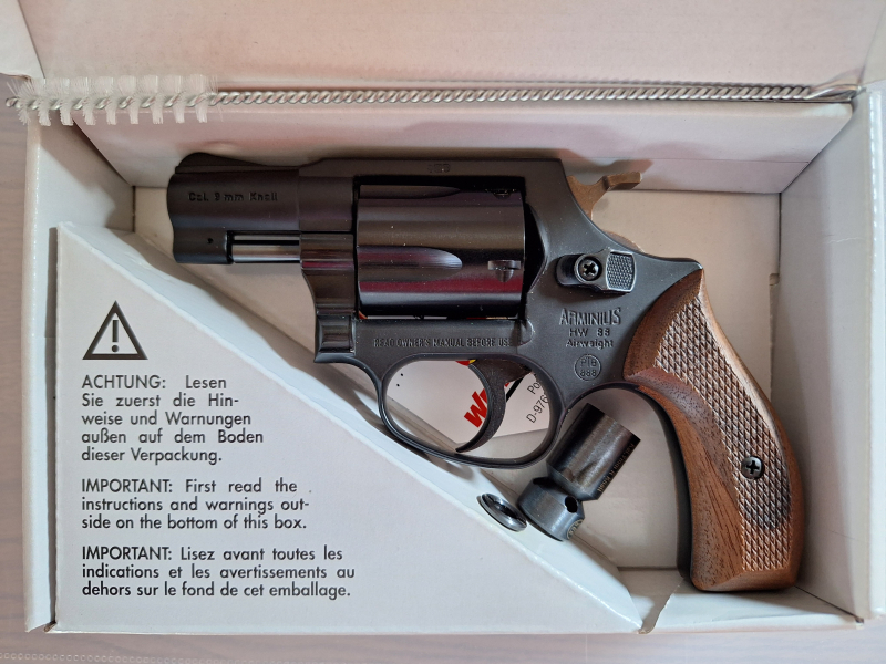 Arminius HW88 Super Airweight brüniert 9 mm R Holzgriff – Bild 3