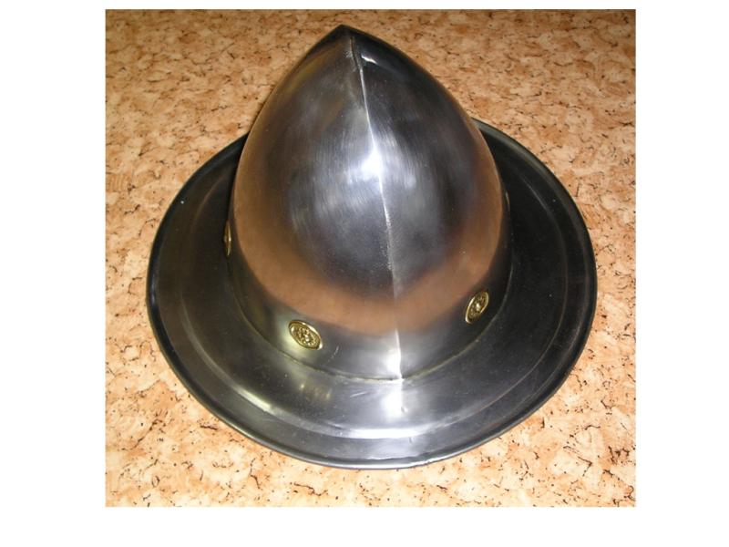 Mittelalterhelm Stahl poliert TOP ZUSTAND NEU – Bild 4