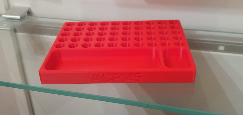 Ladebrett für ACP 45 mit Fächer für Geschosse und Zündhütchen – Bild 4