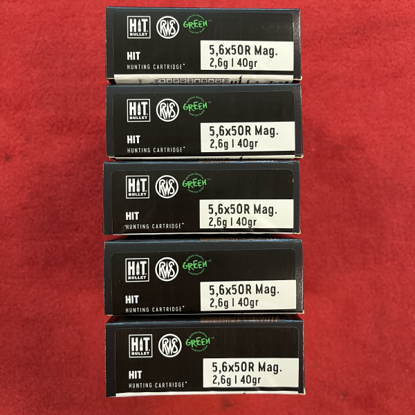 RWS 5,6x50R Mag. HIT Bullet Hunting Cartridge – 2,6g / 40gr - 100 Schuss - inkl. Versand – Bild 4