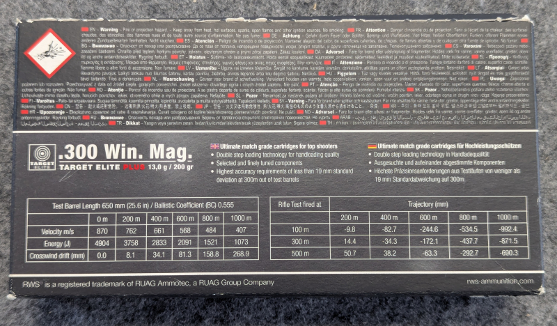 20x RWS Target Elite Plus .300 Win. Mag. 13,0g / 200gr – Bild 3
