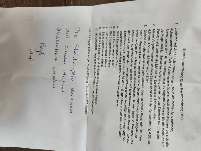Kugelmeßgerät für Zimmerstutzen – Bild 3