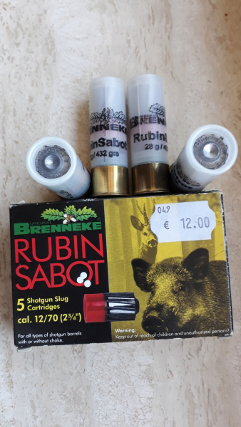 24 Schrotpatronen & 10 FLG RUBIN SABOT Kal. 12/70 – Bild 2