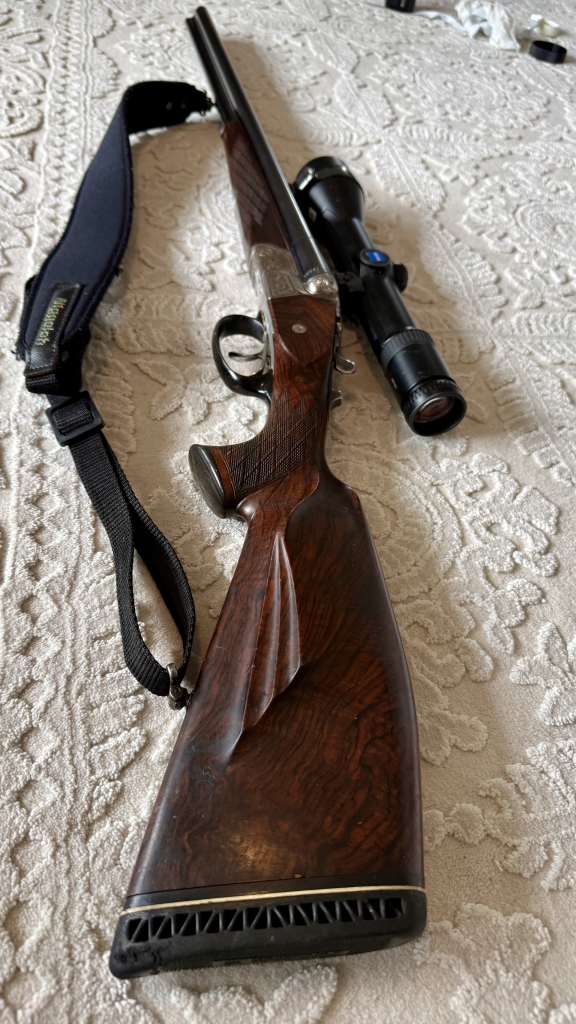Krieghoff Trumpf Drilling 7x57R / 16/70 16/70 mit .22 Hornet Einstecklauf & Zeiss Diavari VM T* – Bild 3