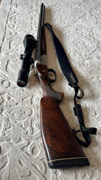 Krieghoff Trumpf Drilling 7x57R / 16/70 16/70 mit .22 Hornet Einstecklauf & Zeiss Diavari VM T* – Bild 4
