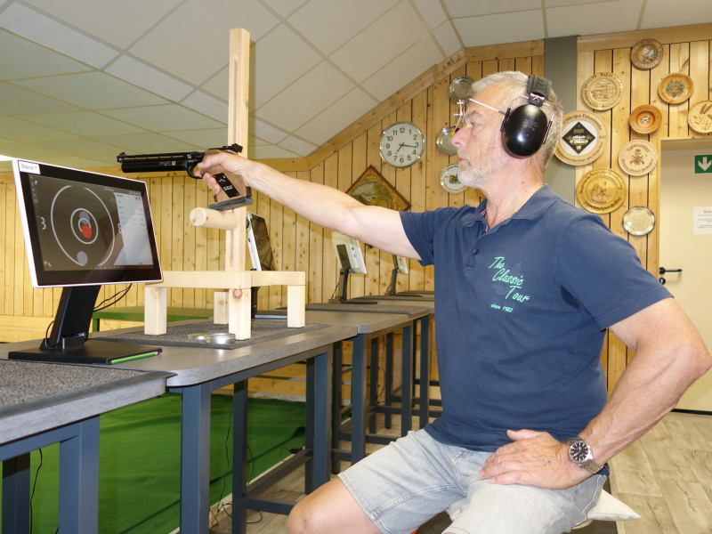 kleinerer Auflageständer, Schießhilfe, Stativ, Schießauflage für Gewehr u. Pistole Schützen Zirbe – Bild 2