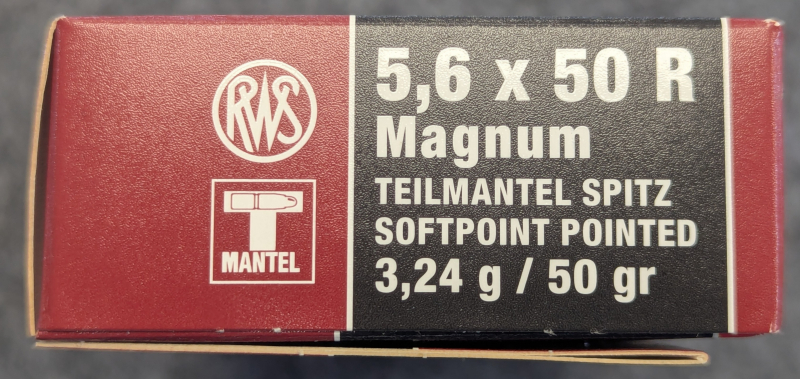 20x RWS 5,6x50 R Magnum Teilmantel 3,24g / 50 gr – Bild 2