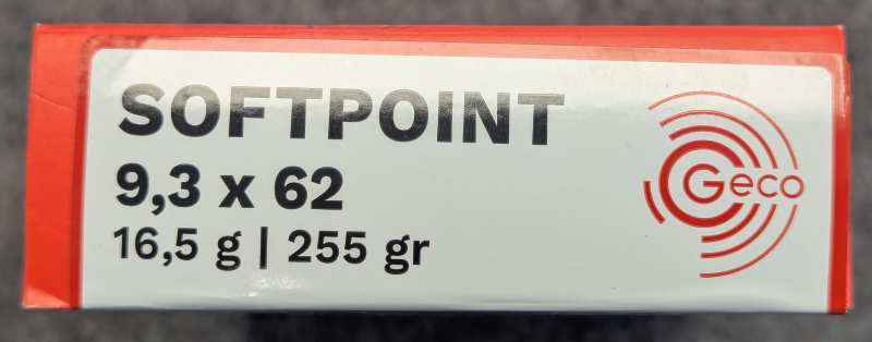 20x Geco 9,3x62 Softpoint 16,5g / 255 gr – Bild 2
