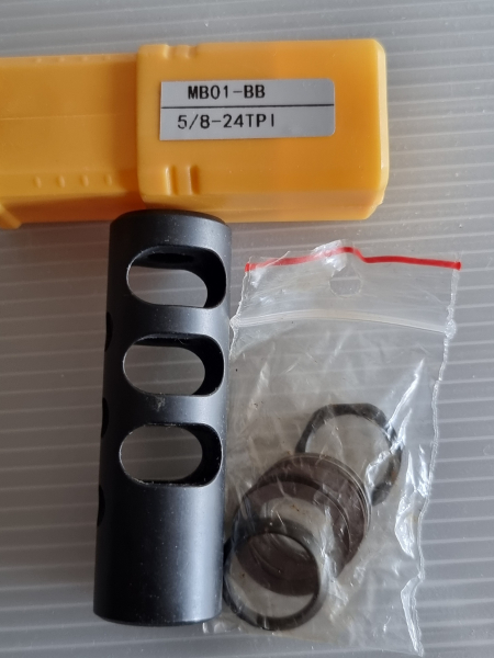 3-Kammern Mündungsbremse mit 5/8x24 Gewinde für Kaliber .308, 7,62, .300 bis 8 mm Ø – Bild 2